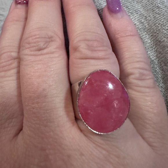 Rhodochrosite & sterling silver statement by Jay King - Picture 7 of 12